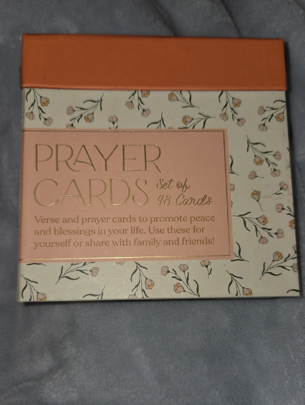 Prayer Cards Set - Peach and Cream Floral